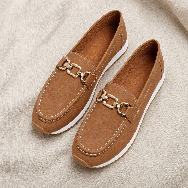 Comfortable orthopedic loafers for women, featuring excellent arch support.