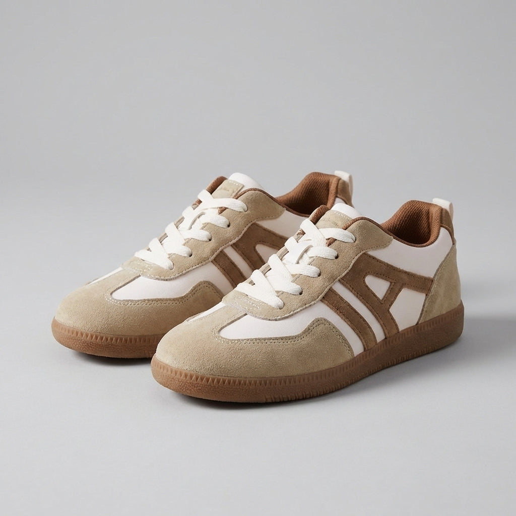 Stylish women's low-top comfort sneakers for everyday wear. Athletic casual design with orthopedic support for active women.