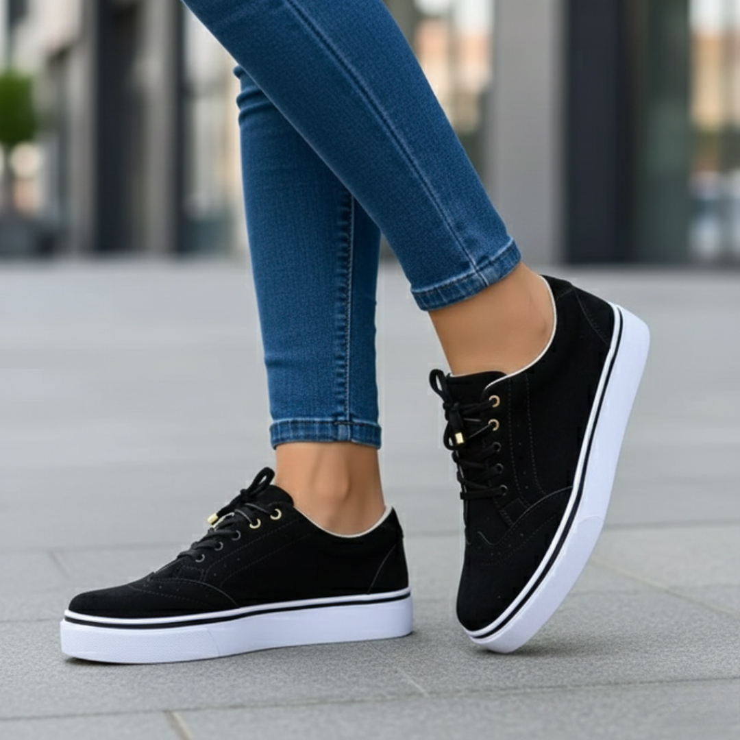 Women's comfortable orthopedic low-top sneakers with foot support. Perfect for walking & everyday stylish wear.