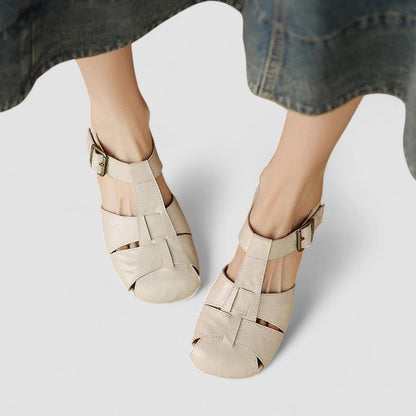 Stylish women's orthopedic Mary Jane flats, perfect for everyday casual wear and all-day comfort.