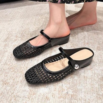 Casual women's orthopedic mule flats, ideal spring/summer footwear with arch support & comfort.