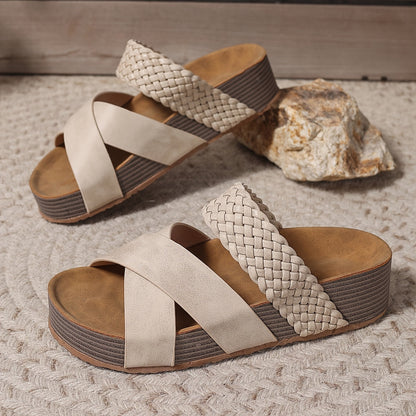 Brown orthopedic walking sandals for women, offering superior comfort & arch support.