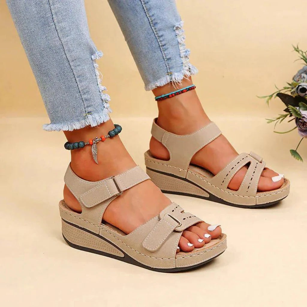 Elegant women's fashion sandals, providing orthopedic comfort & essential foot health benefits.