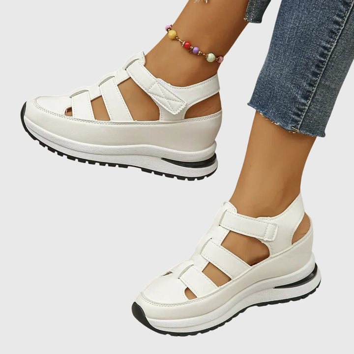 Comfortable women's footwear, orthopedic sandals with adjustable arch support, non-slip.