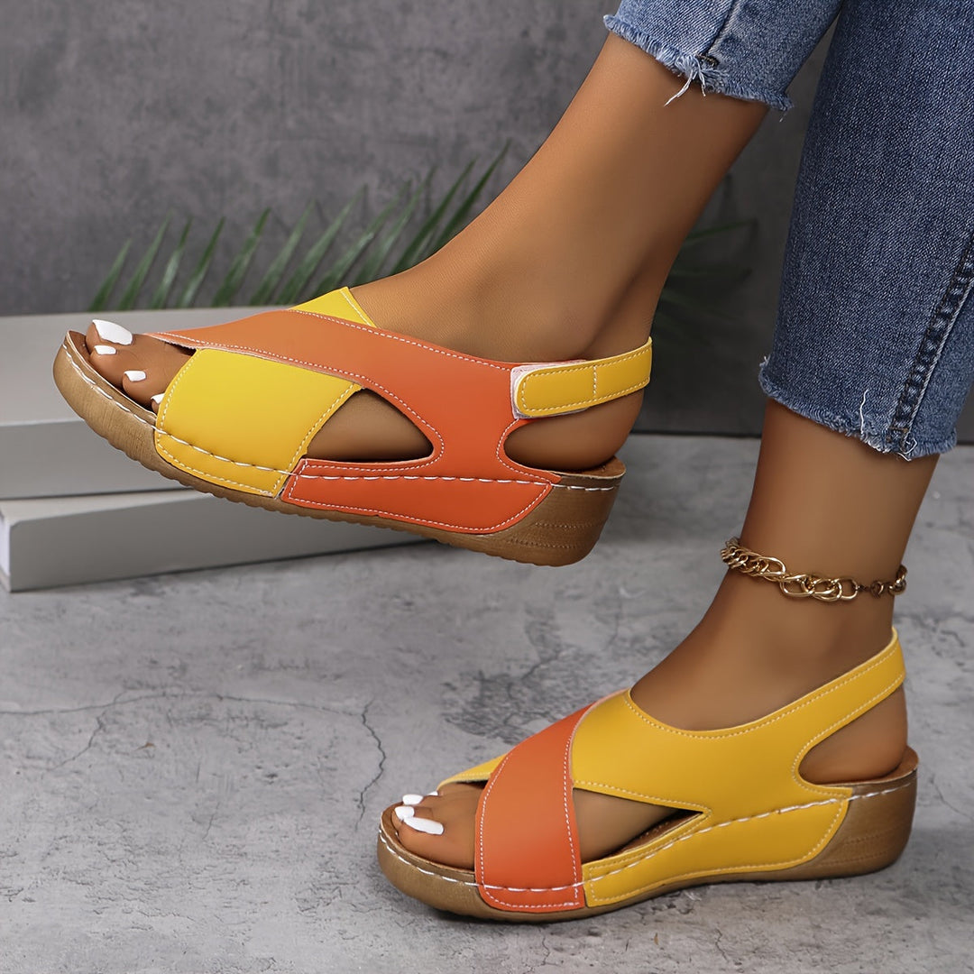 Women's comfort sandals: orthopedic design, adjustable hook-and-loop straps for perfect fit, arch support.