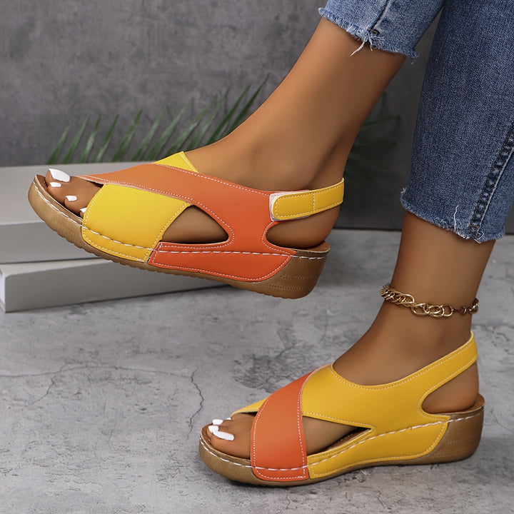 Women's comfort sandals: orthopedic design, adjustable hook-and-loop straps for perfect fit, arch support.