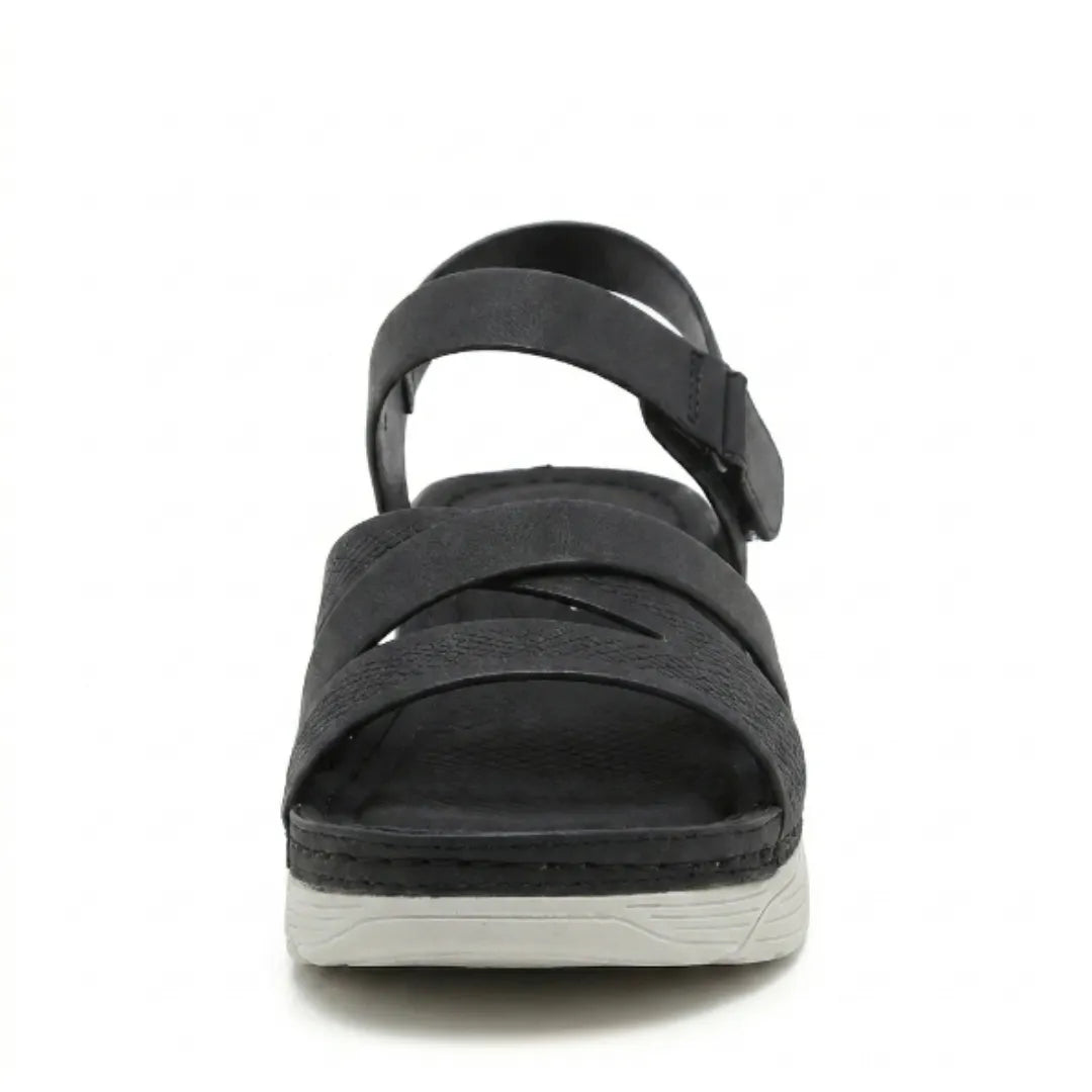 Adjustable women's sandals with built-in arch support, ideal for healthy feet & all-day wear.