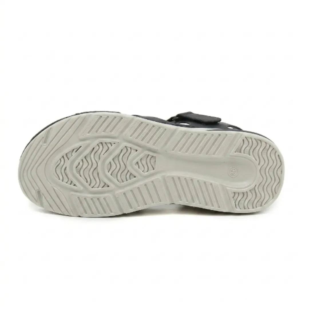 Summer-ready women's walking sandals with orthopedic features & adjustable hook-and-loop straps.