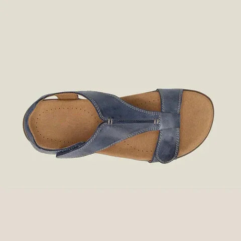 Women's orthopedic sandals with arch support & cushioning for comfortable all-day wear. Perfect summer footwear.