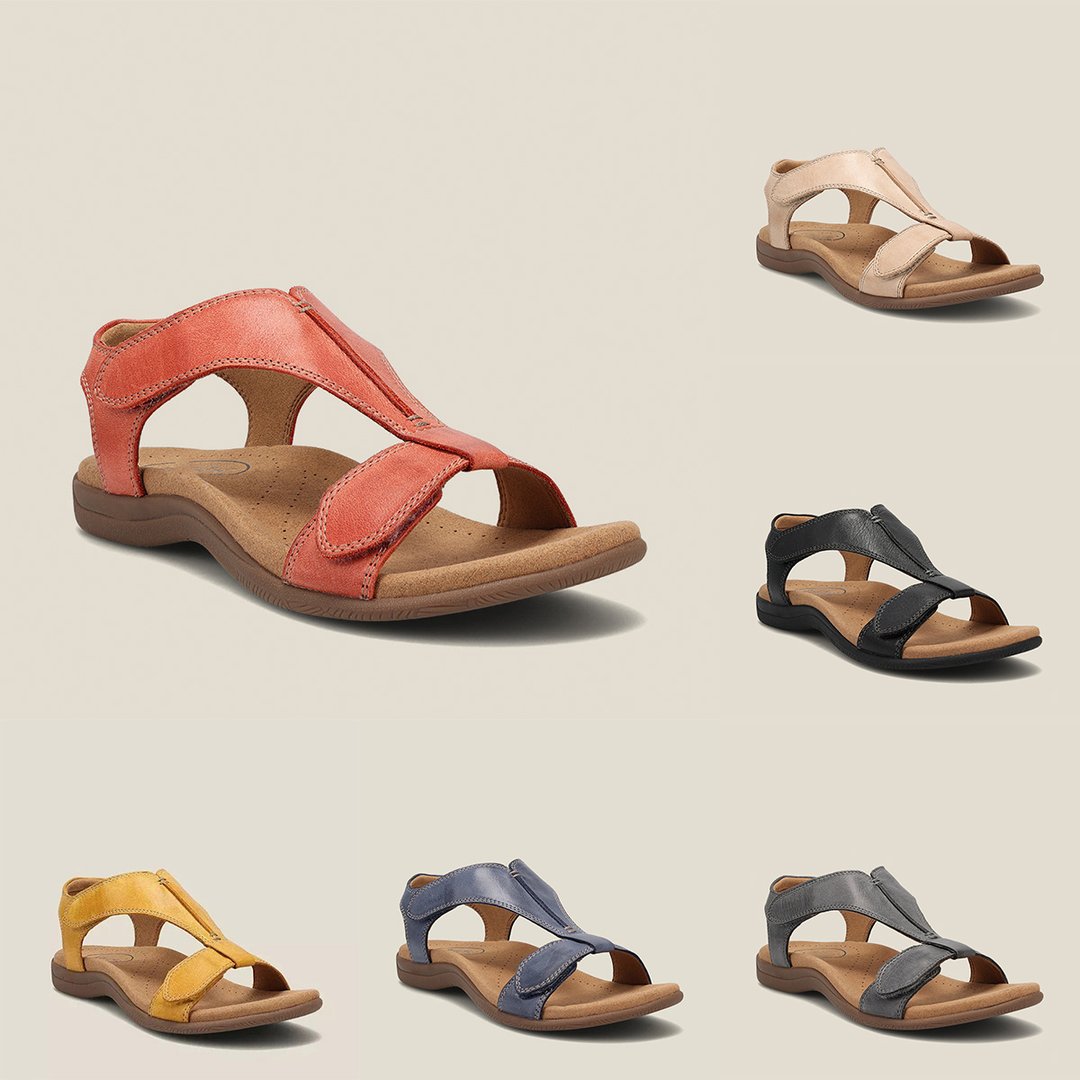 Adjustable orthopedic women's sandals, providing excellent arch support & cushioning. Stylish & comfortable summer shoes.