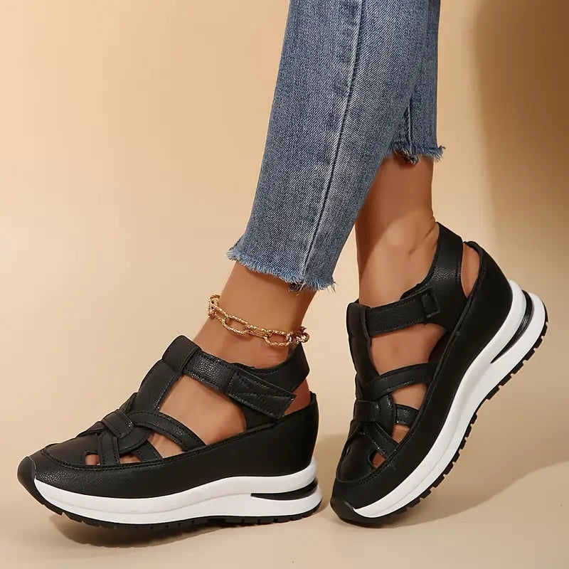 Comfortable women's orthopedic sandals with arch support, cushioning, and protected toe for everyday wear.