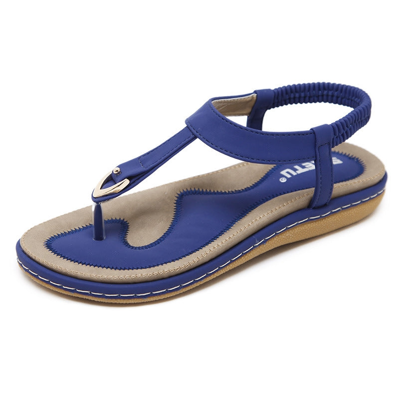 Black women's orthopedic sandals with strong arch support, providing stable comfort & foot fatigue relief.
