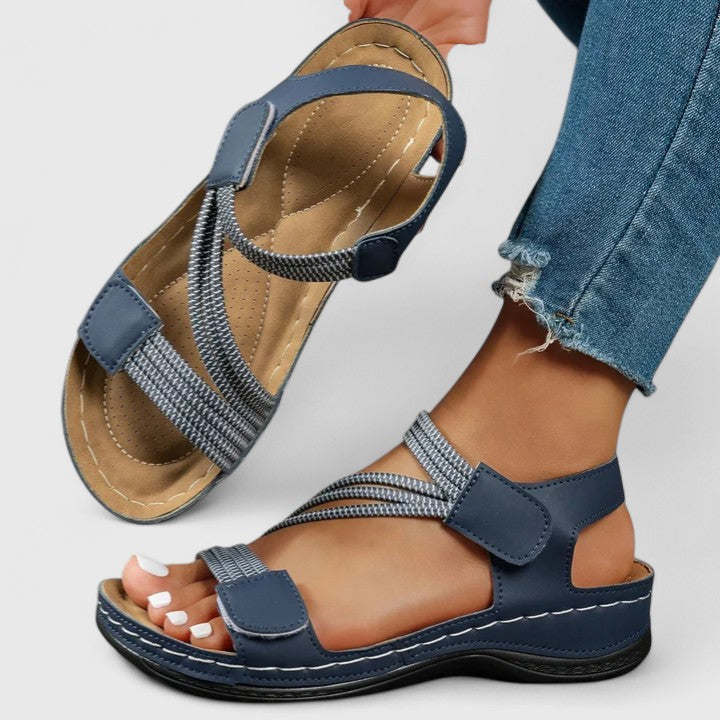 Women's orthopedic arch support sandals for comfortable foot pain relief.