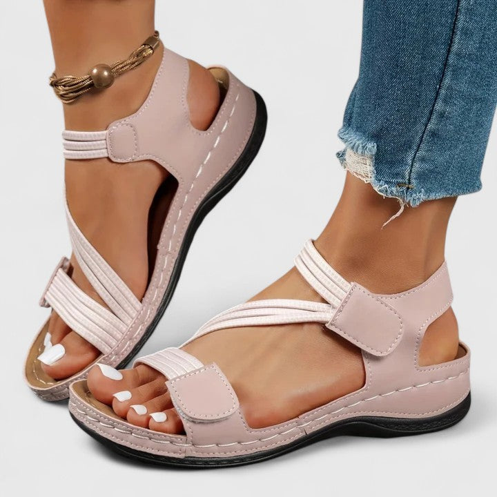 Women's orthopedic sandals with three-arch support for ultimate foot pain relief & comfort.