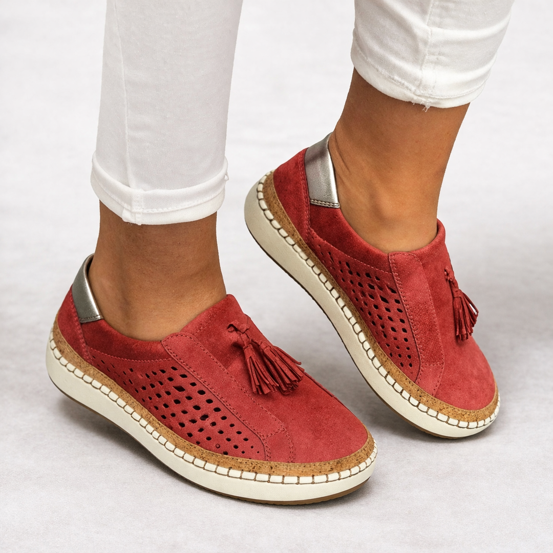 Easy slip-on orthopedic shoes for women, providing comfort and support for walking and daily casual activities.