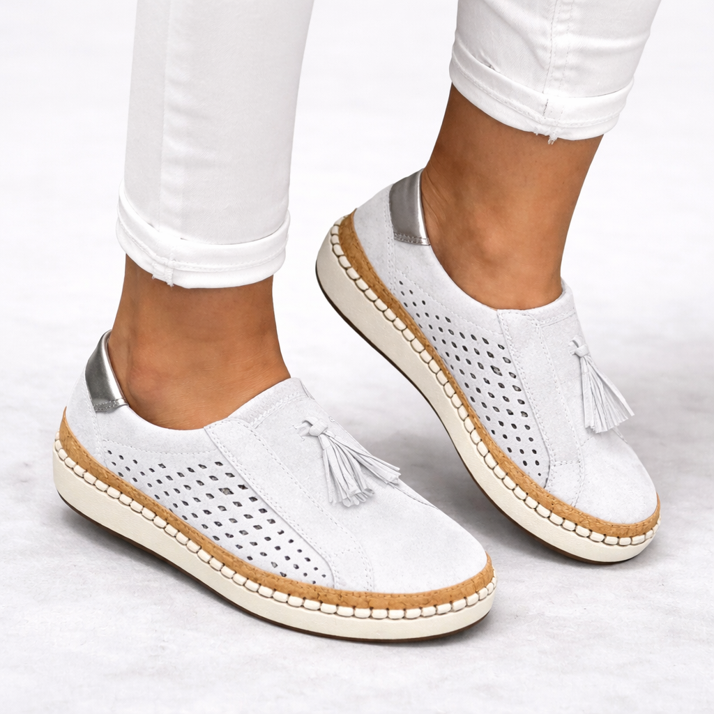 Women's comfort orthopedic footwear: slip-on, breathable, and lightweight for daily casual walking and ultimate support.