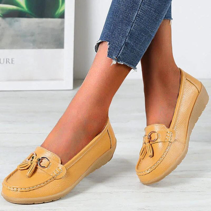 Stylish women's slip-on loafers, perfect casual everyday wear with advanced orthopedic comfort and support.