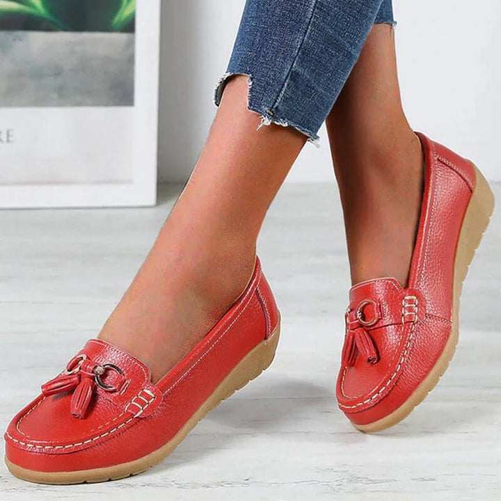 Women's orthopedic slip-on loafers, featuring arch support & comfort for all-day relief from foot pain.