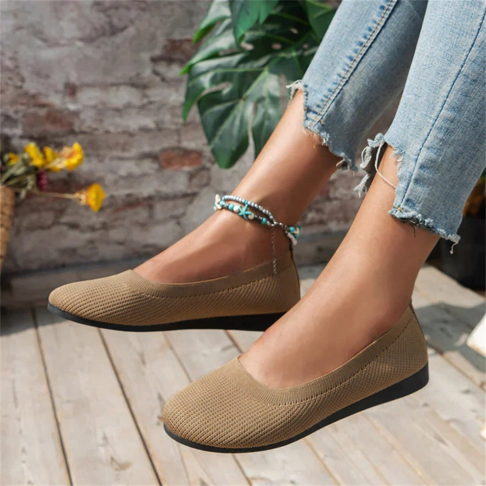 Women's orthopedic slip-on shoes for pain-free comfort, ideal for everyday walking & arch support.