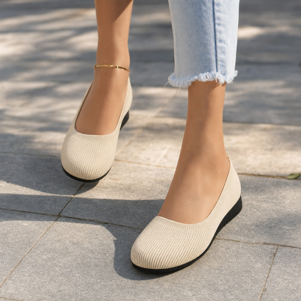 Women's orthopedic slip-ons for posture support, pain relief, and easy, casual wear.