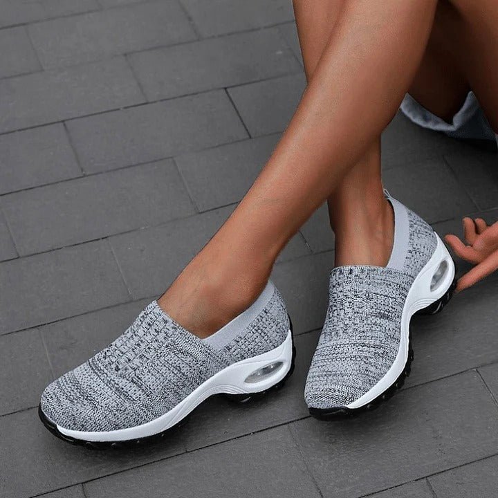 Comfortable women's orthopedic walking shoes with superior arch & heel support for pain relief.
