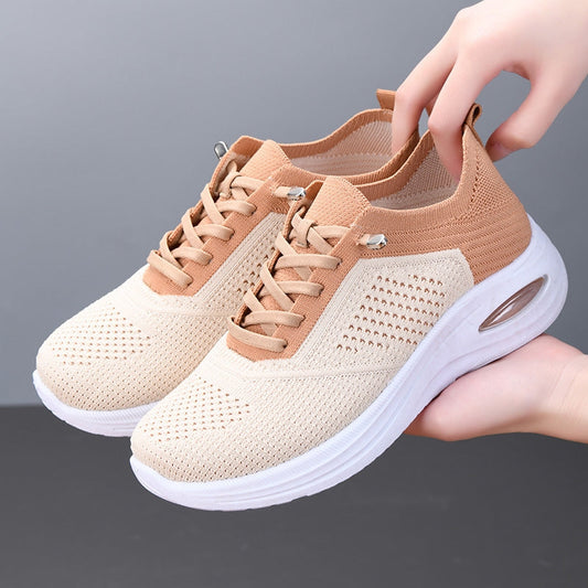 Women's orthopedic slip-on walking shoes for comfort and support. Breathable mesh design.