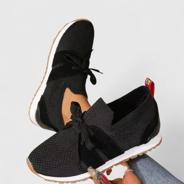 Women's orthopedic slip-on walking sneakers for effortless comfort & daily wear. Supportive & breathable casual footwear.
