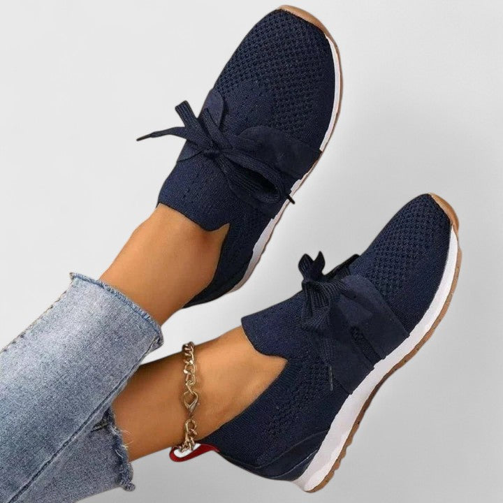 Casual women's slip-on athletic sneakers for walking. Breathable, supportive orthopedic design provides comfort.