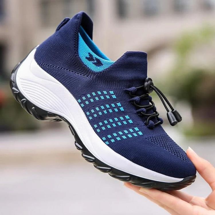 Ergonomic women's comfort shoes with arch support, designed for walking & foot pain relief. Ideal health footwear.