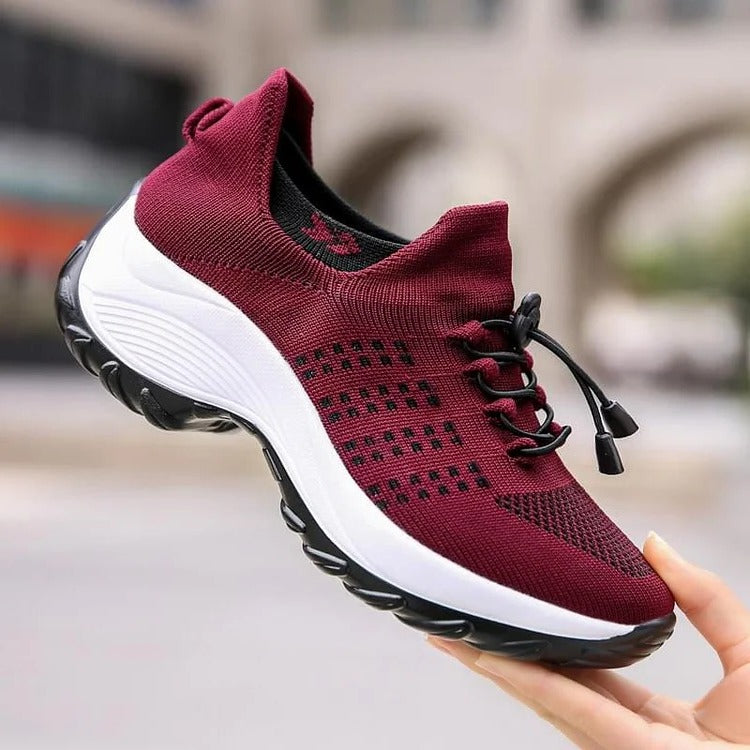 Supportive women's orthopedic walking shoes for superior foot pain relief, comfort, & wide toe box design.