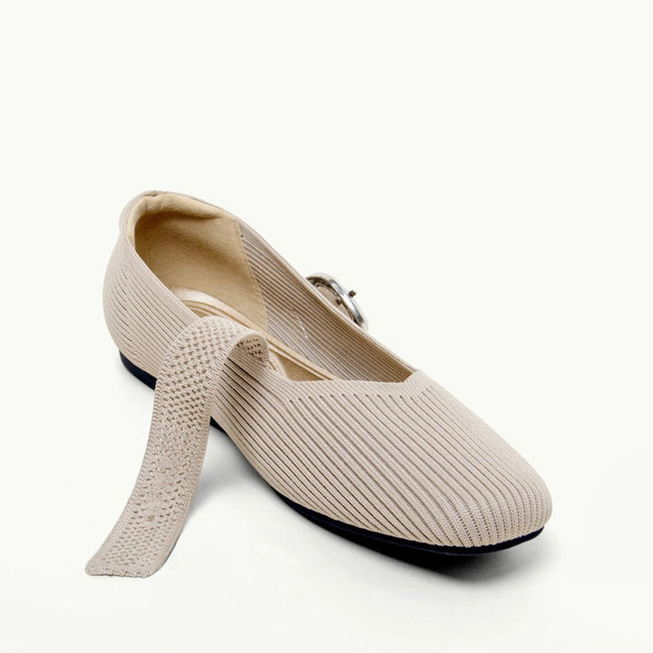 Women's stylish square toe Mary Jane flats, with orthopedic support for everyday comfort.