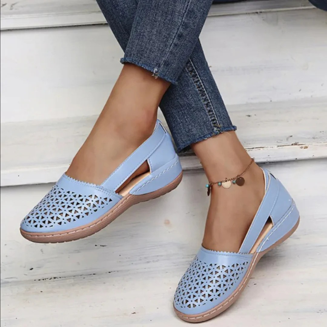 Stylish women's orthopedic summer slip-on shoes offering everyday comfort and support for spring and summer fashion.
