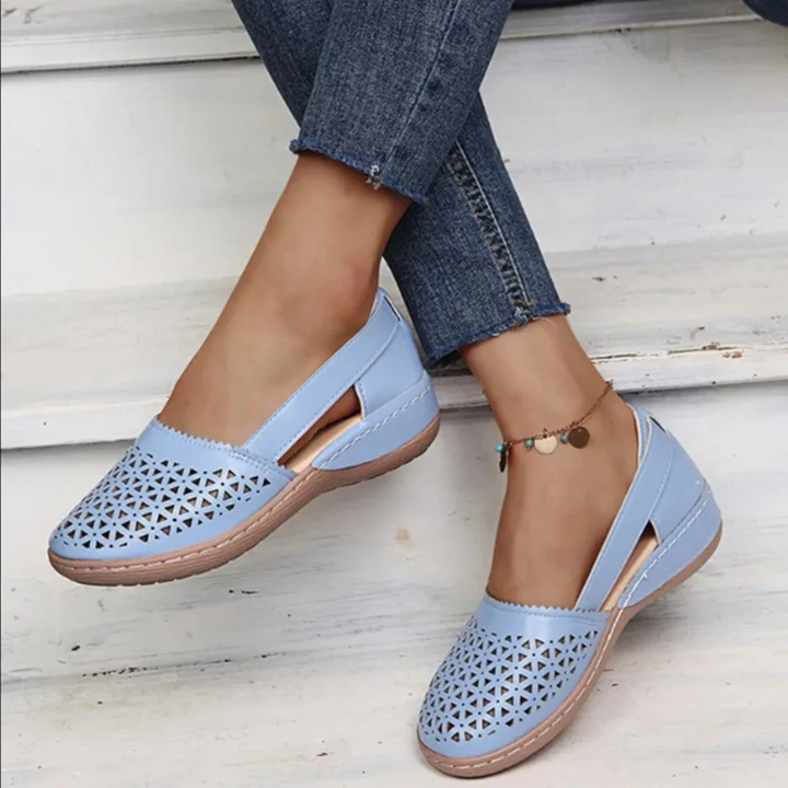 Stylish women's orthopedic summer slip-on shoes offering everyday comfort and support for spring and summer fashion.