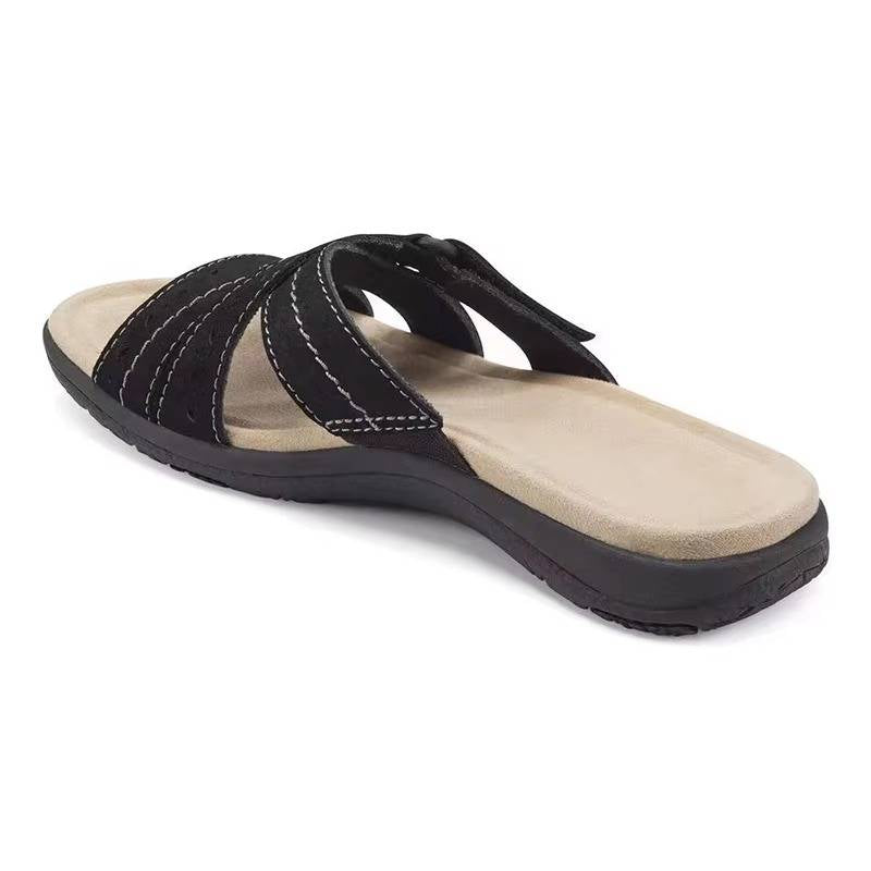 Stylish women's orthopedic toe sandals, perfect for summer walking & all-day foot pain relief.