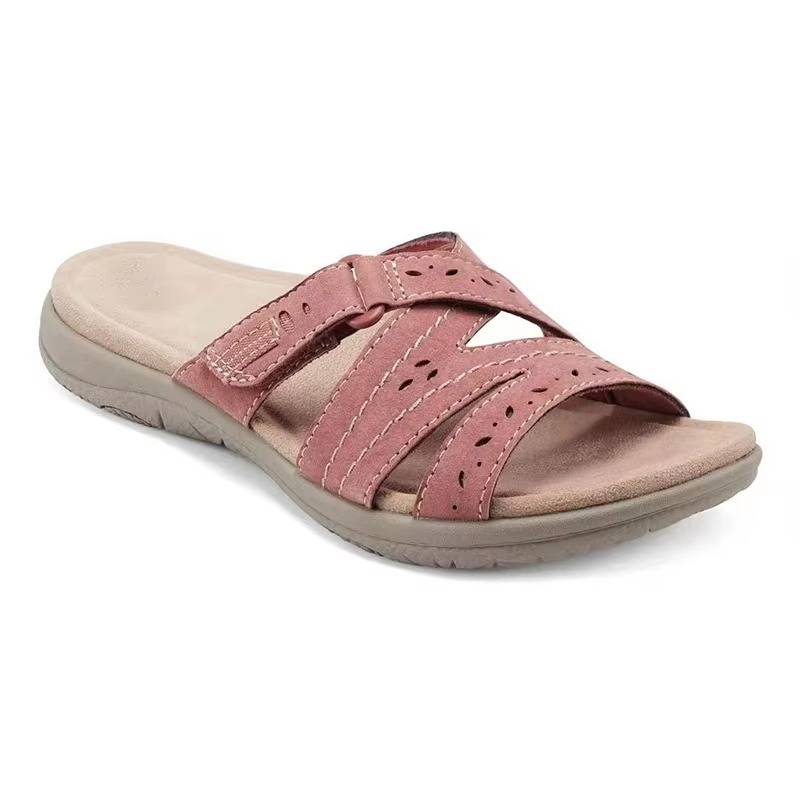 Non-slip women's orthopedic walking sandals, providing excellent arch support & pain relief.