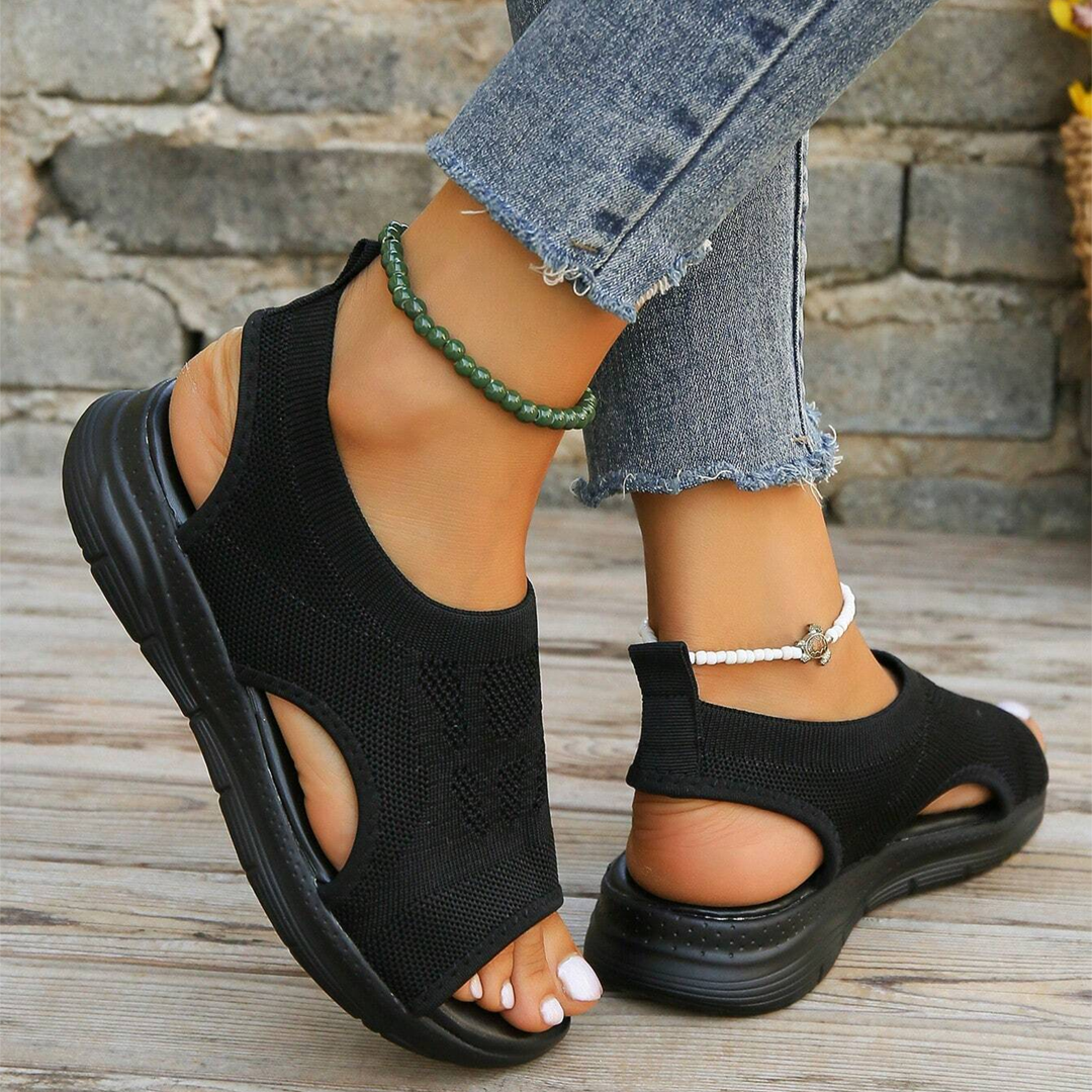 Summer women's shoes: comfortable orthopedic sandals with memory foam.