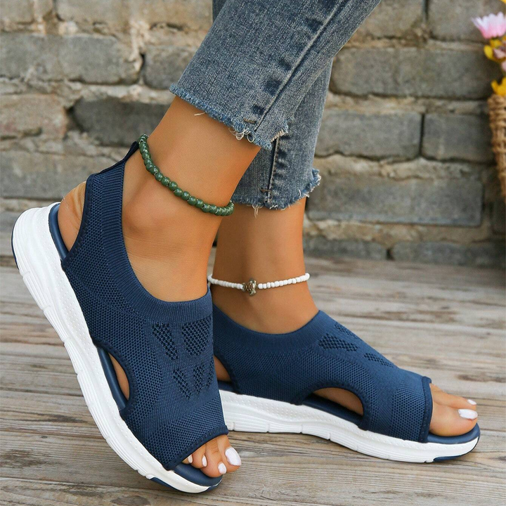Women's walking sandals, orthopedic arch support & soft memory foam cushioning.