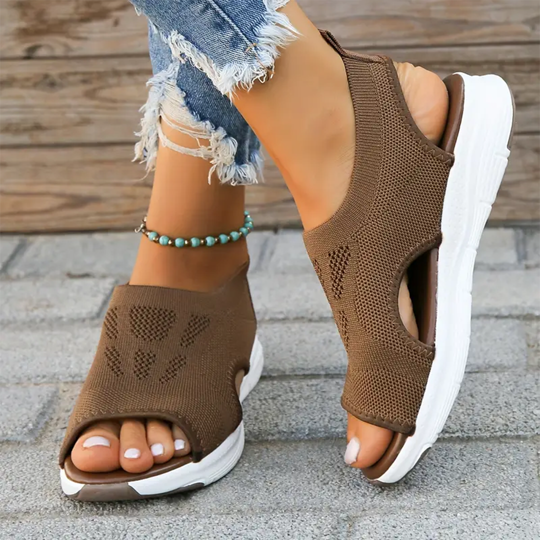 Memory foam women's orthopedic sandals, perfect for walking & foot relief.