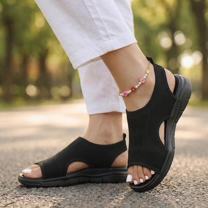 Women's walking sandals with arch support, designed for all-day comfort & foot pain relief.