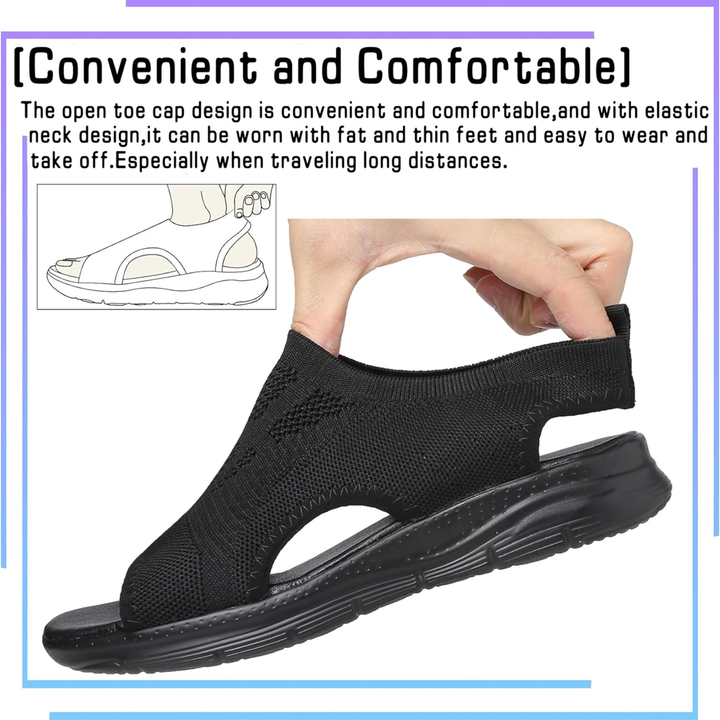 Summer-ready women's walking sandals, non-slip & orthopedic with arch support.