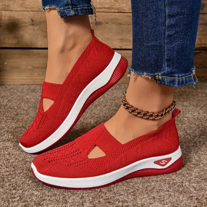 Women's wide-fit orthopedic walking shoes. All-day comfort, foot support & shock absorption for pain relief.