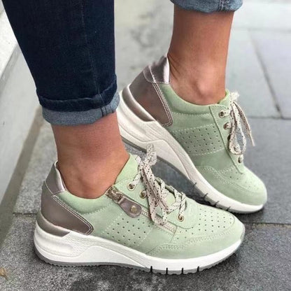 Women's orthopedic walking shoes for foot pain relief, featuring arch and heel support. Ideal comfort footwear.