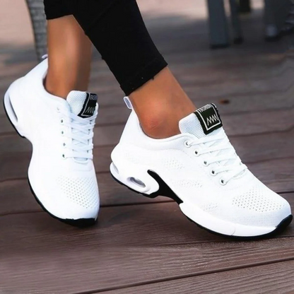 Supportive women's walking shoes: orthopedic design for arch support, pain relief & comfort.
