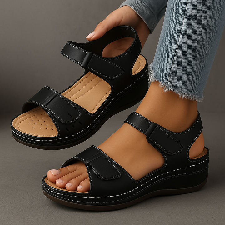 Premium women's orthopedic wedge heel sandals for ultimate comfort, arch support, and everyday use.