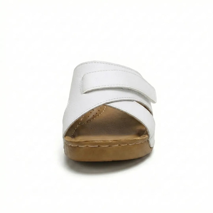 Women's orthopedic comfort sandals, wedge style, promoting healthy posture.