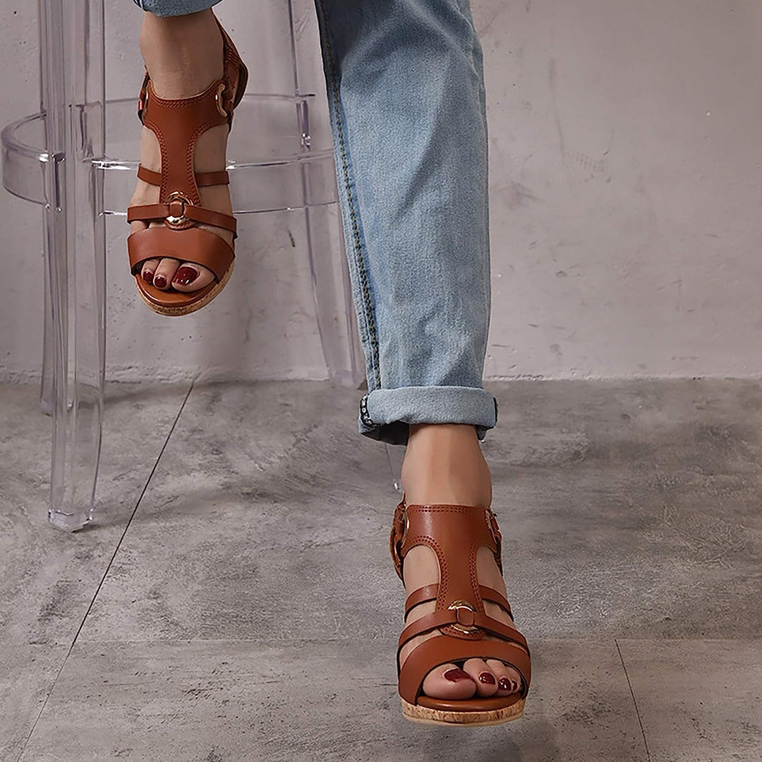 Comfortable orthopedic wedge sandals for women, with arch support, perfect for summer elegance.