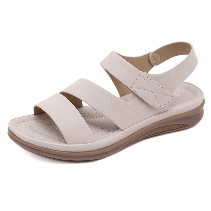 Premium women's wedge sandals with soft straps and orthopedic arch support for comfort.