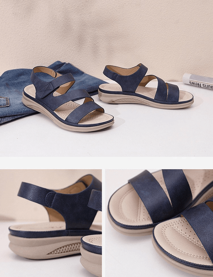 Designed for comfort: women's orthopedic wedge sandals with stable arch support.