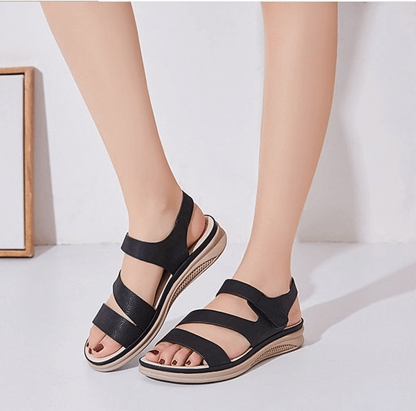 Comfortable women's wedge sandals, designed for daily wear with excellent arch support.