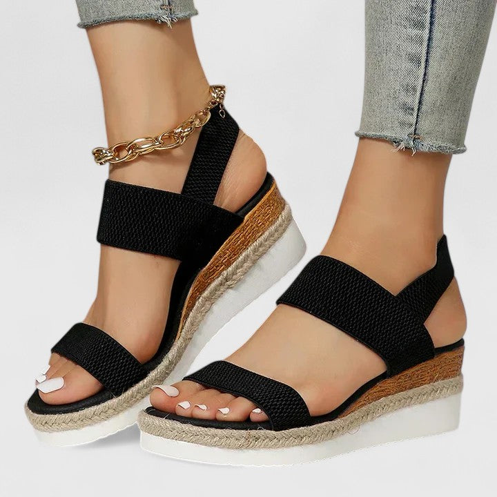 Women's orthopedic wedge sandals with open-toe design & arch support for casual, comfortable wear.